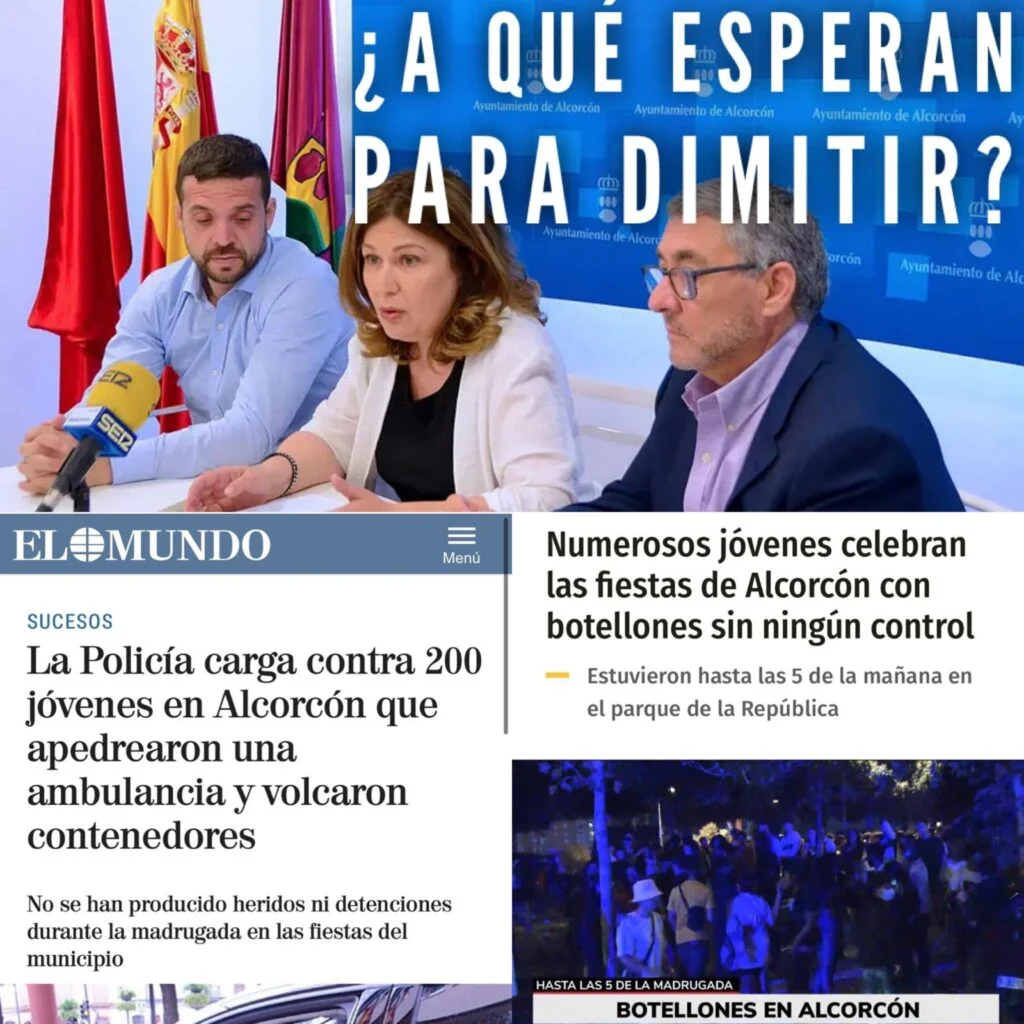 El Partido Popular pide a Delegación de Gobierno de Madrid información sobre los altercados en las Fiestas Patronales de Alcorcón