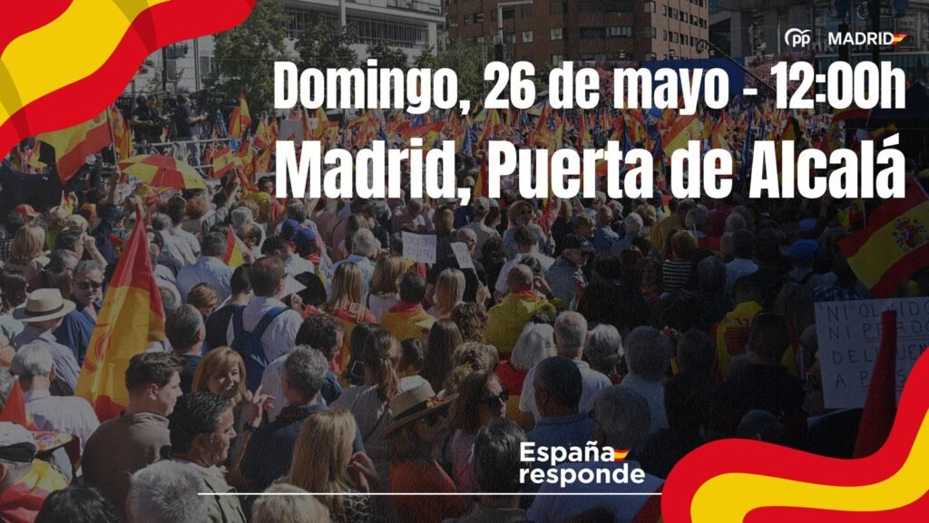 El PP de Alcorcón convoca a todos sus vecinos a unirse a la Manifestación del 26 de Mayo