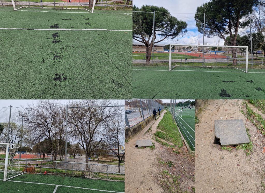 Campos en ruinas y promesas incumplidas: el PP exige al Gobierno de Testa que actúe ya por la seguridad de los deportistas