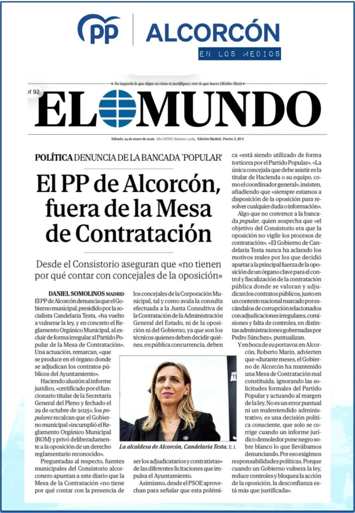 Aparicion en medios: El Mundo – 24 Enero 2026