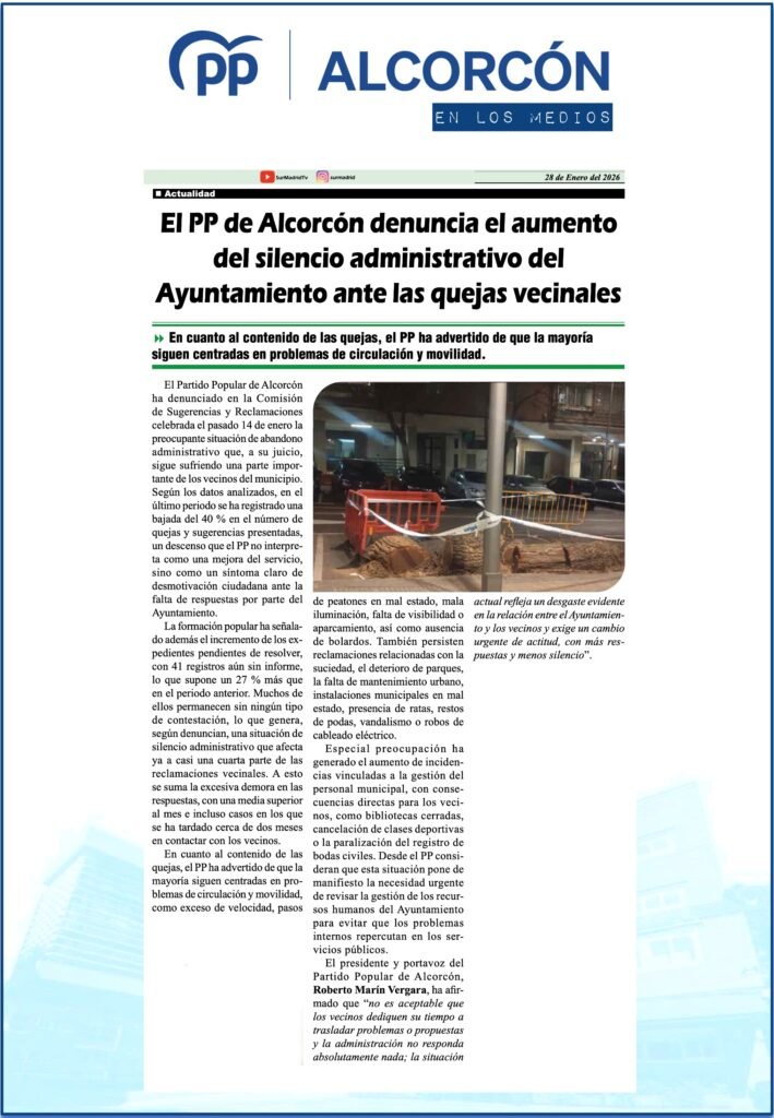 Aparicion en medios: SUR Madrid – 28 Enero 2026