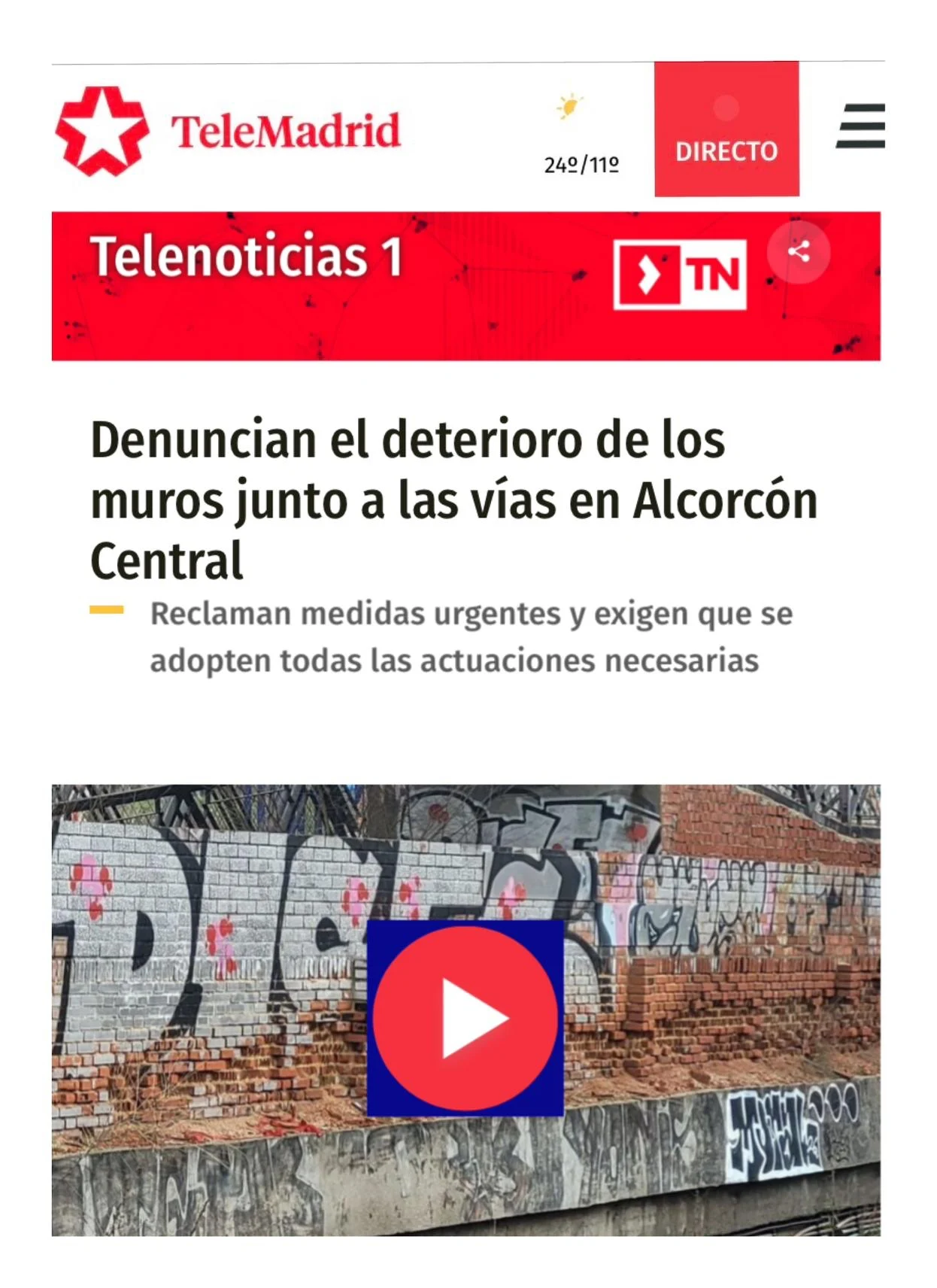 Aparicion en medios: TeleMadrid – 26 Enero 2026