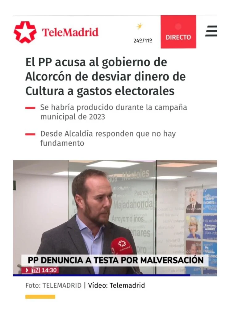 Aparicion en medios: TeleMadrid – 27 Enero 2026