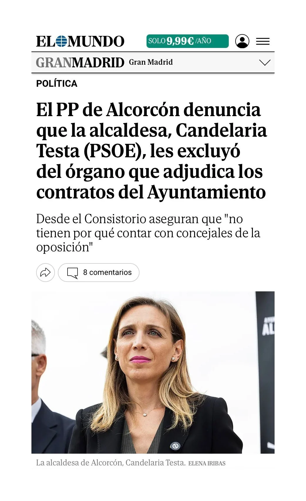 Aparicion en medios: El Mundo – 24 Enero 2026