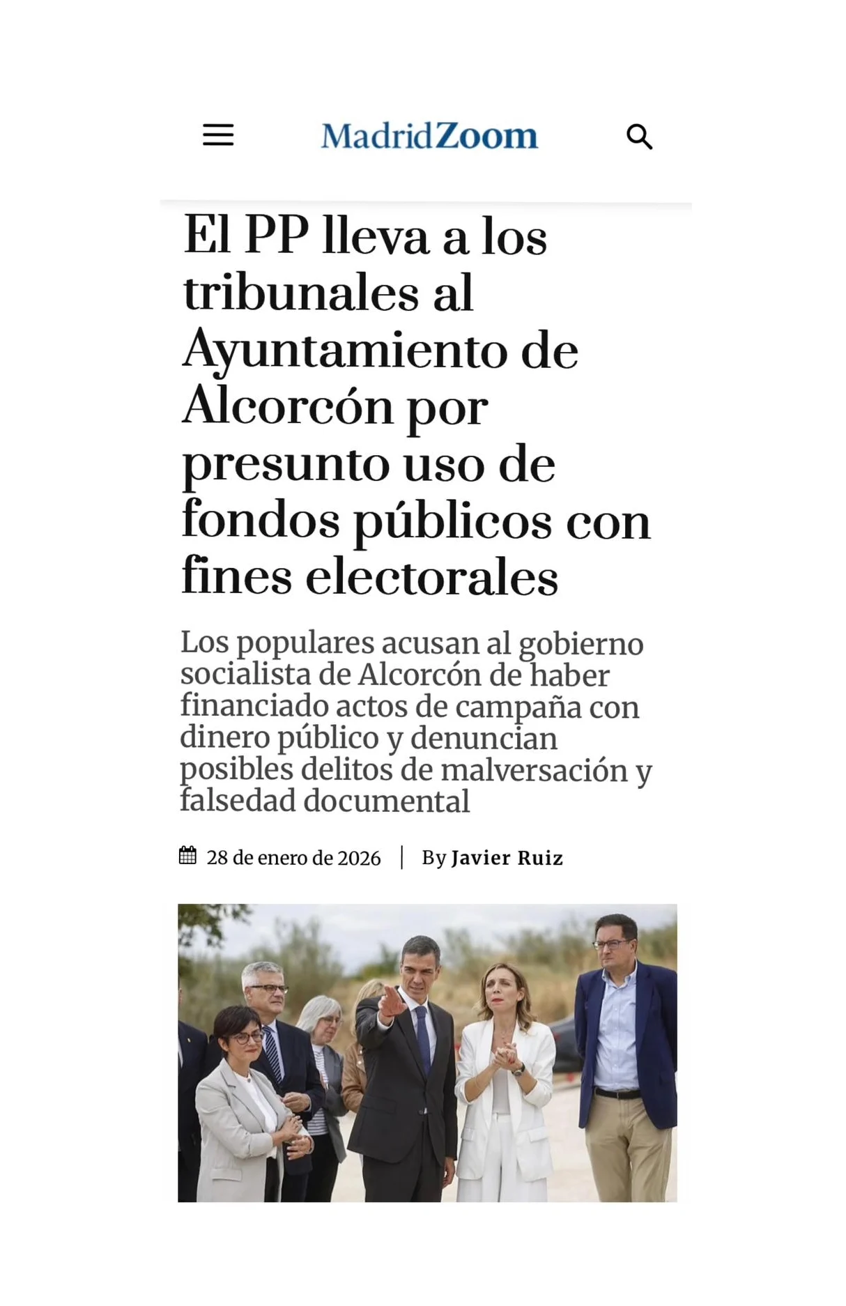 Aparicion en medios: Madrid Zoom – 28 Enero 2026