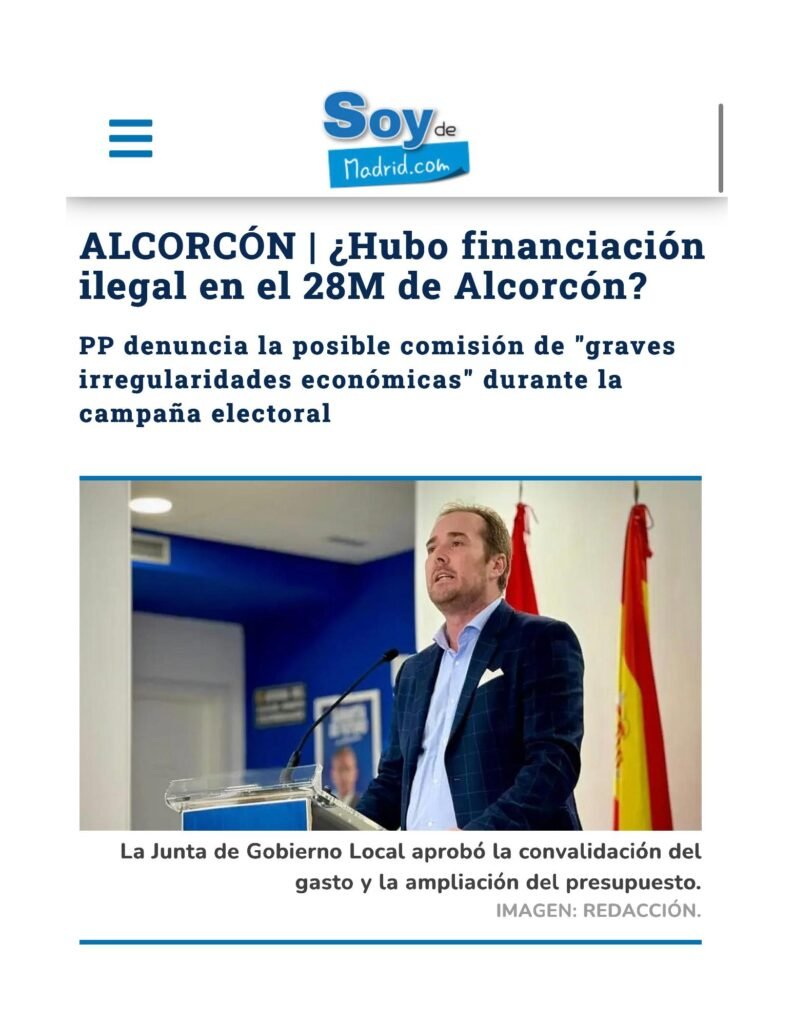 Aparicion en medios: Soy De Madrid – 29 Enero 2026