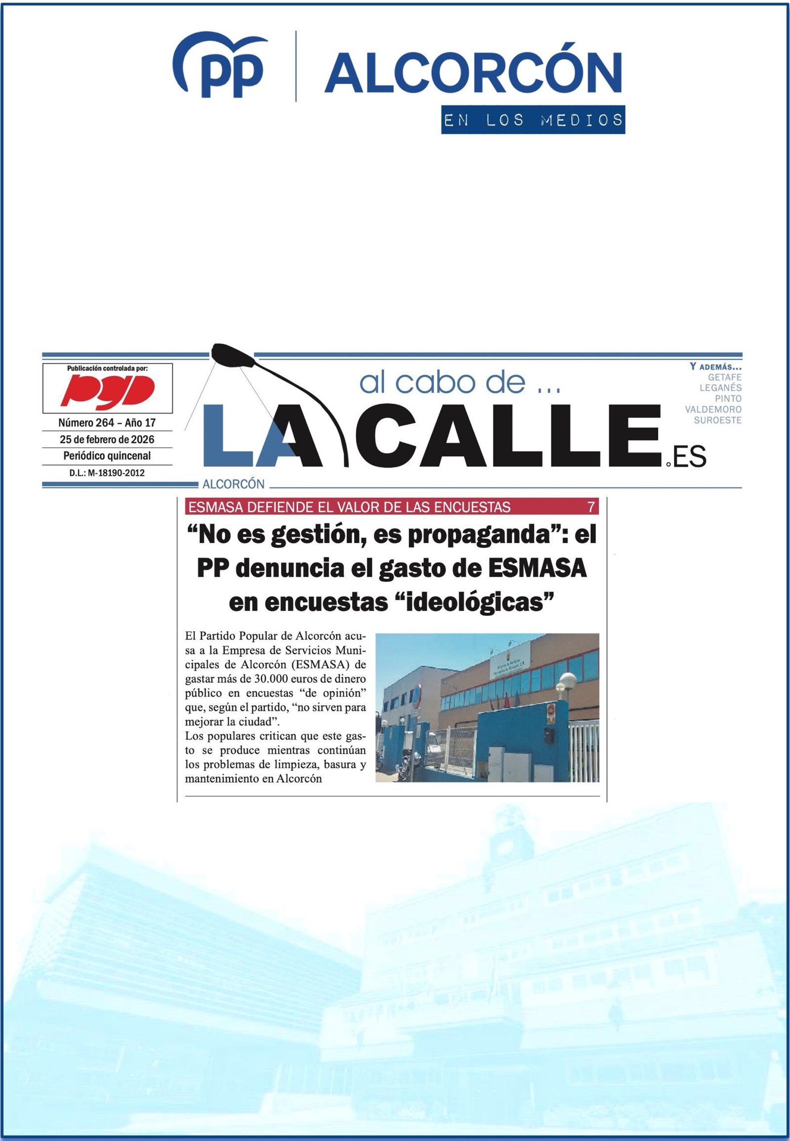 Aparicion en medios: Al Cabo de la Calle – 25 Febrero 2026