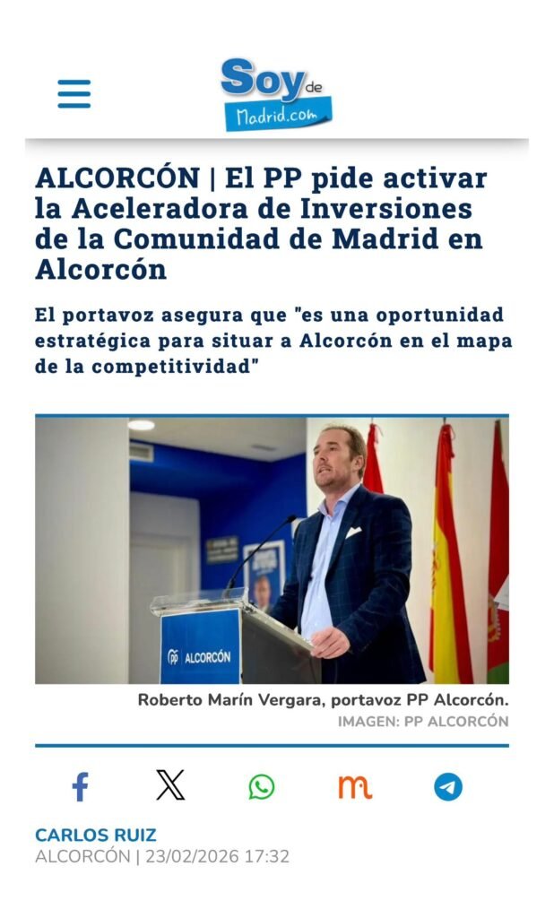 Aparicion en medios: Soy De Madrid – 23 Febrero 2026