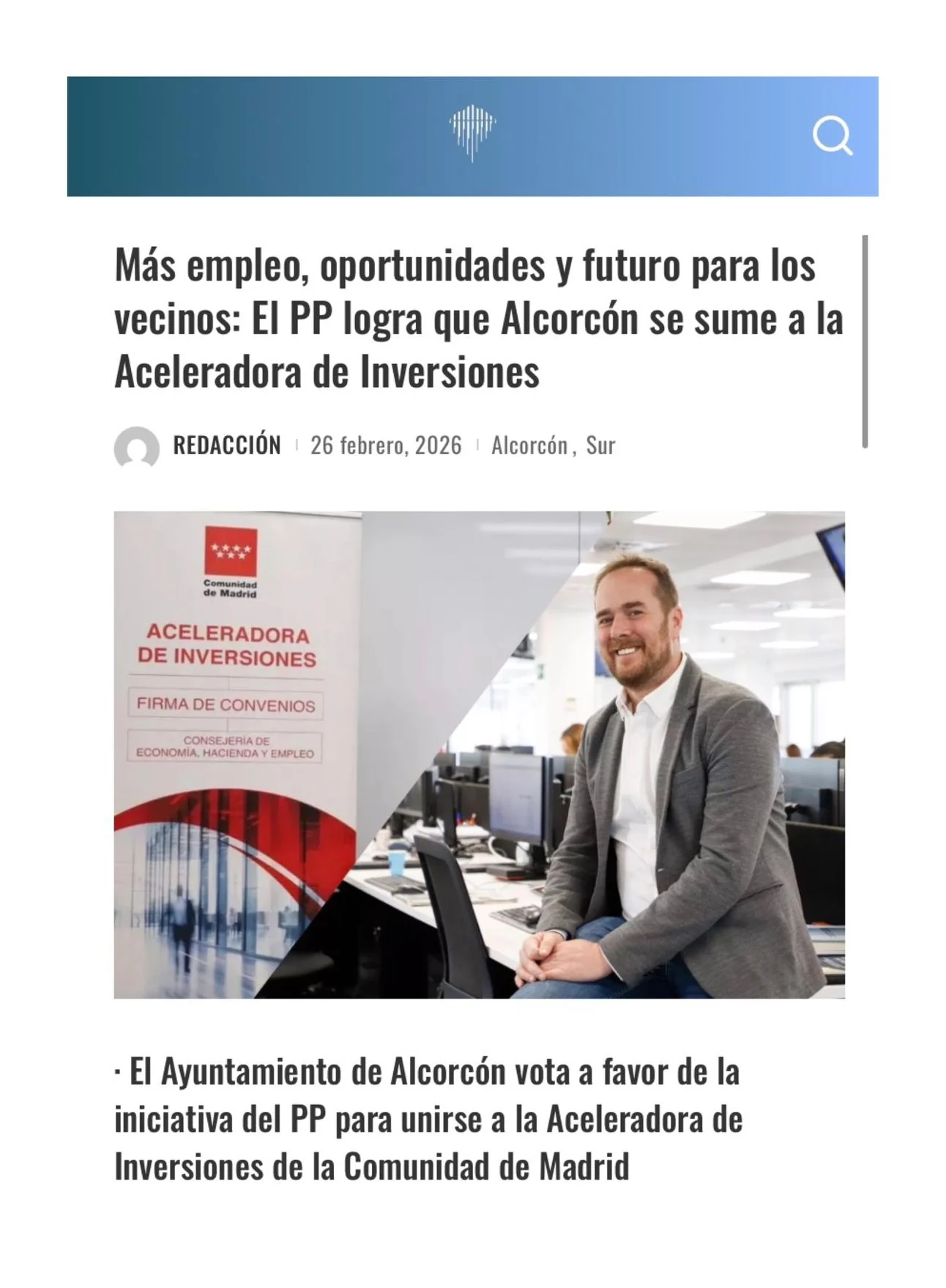Aparicion en medios: El Iceberg de Madrid – 26 Febrero 2026