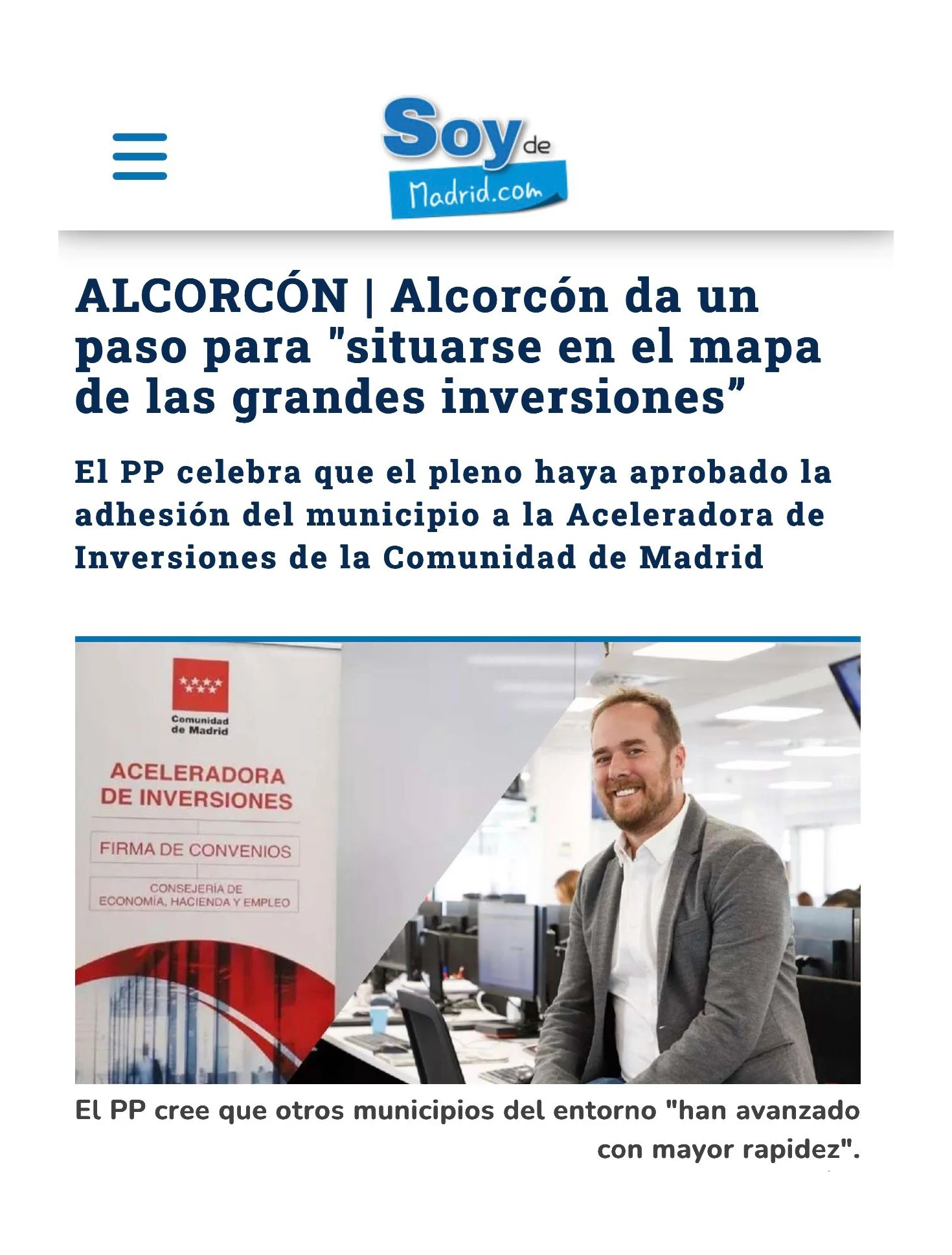 Aparicion en medios: Soy De Madrid – 27 Febrero 2026