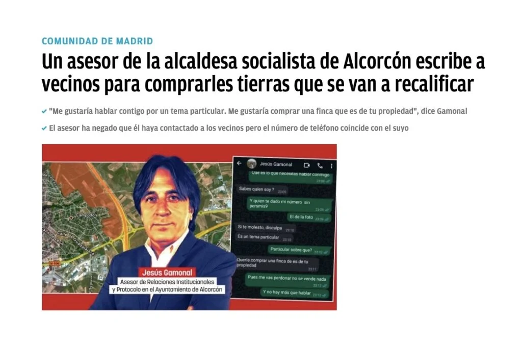 El PP exige el cese inmediato del asesor socialista implicado en la polémica por la compra de terrenos antes de su recalificación
