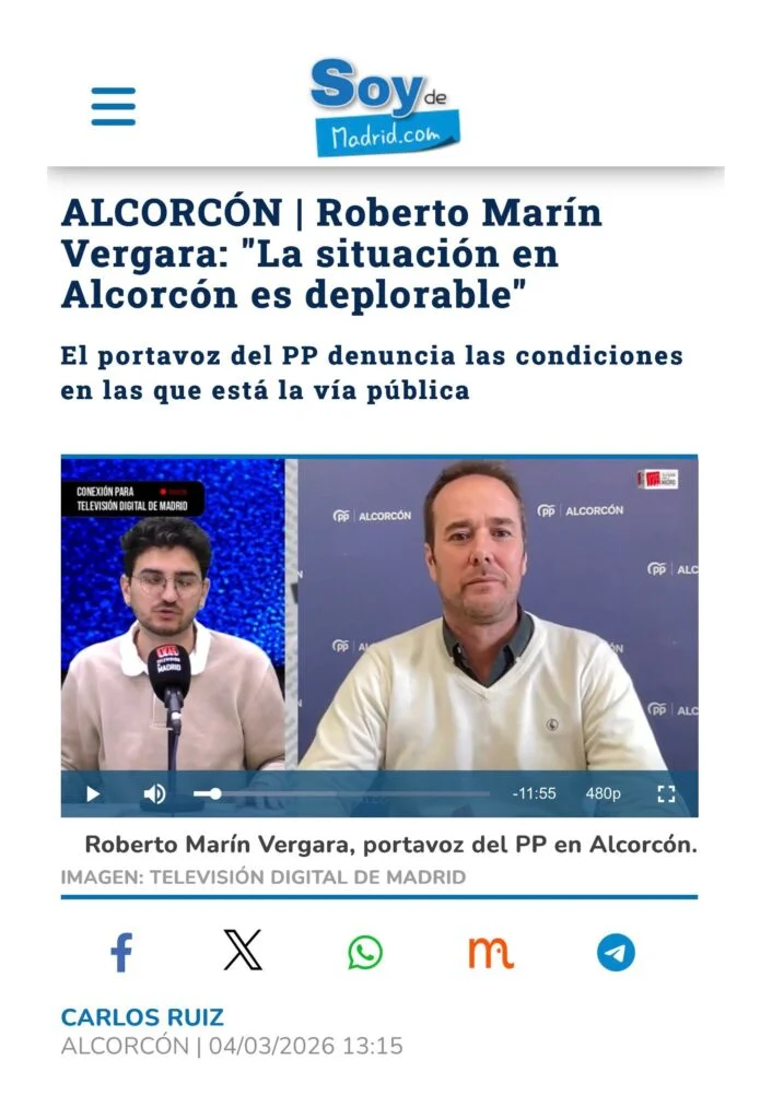 Aparicion en medios: Soy De Madrid – 4 Marzo 2026