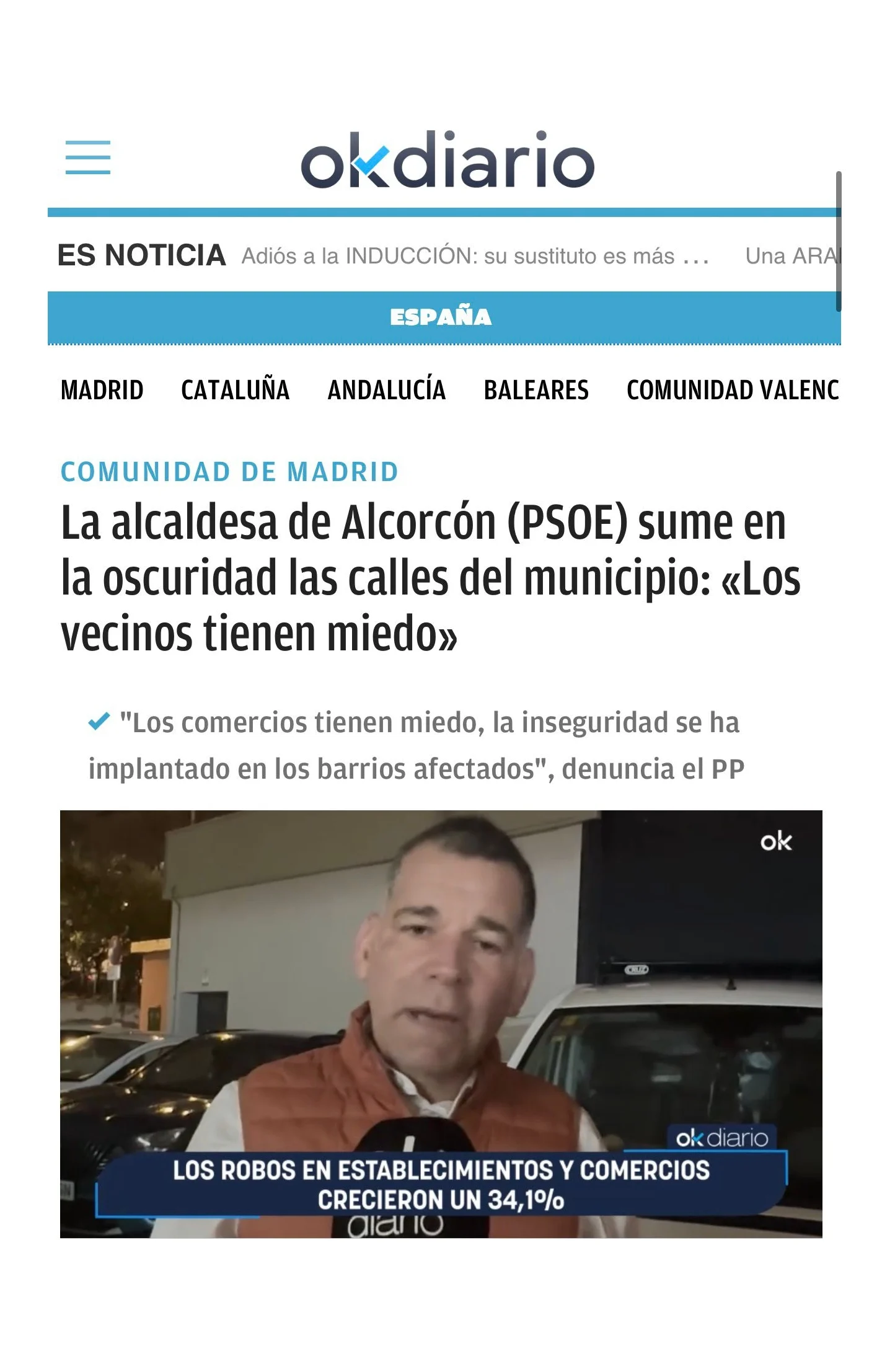 Aparicion en medios: Ok Diario – 7 Marzo 2026