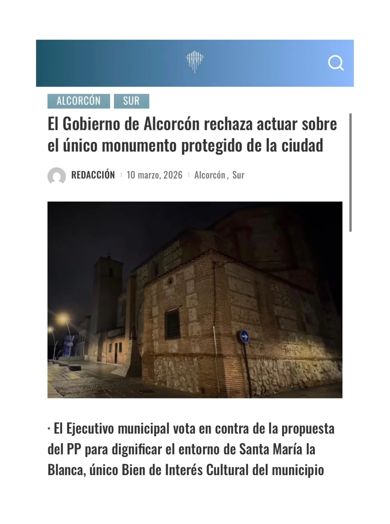 Aparicion en medios: El Iceberg de Madrid – 10 Marzo 2026