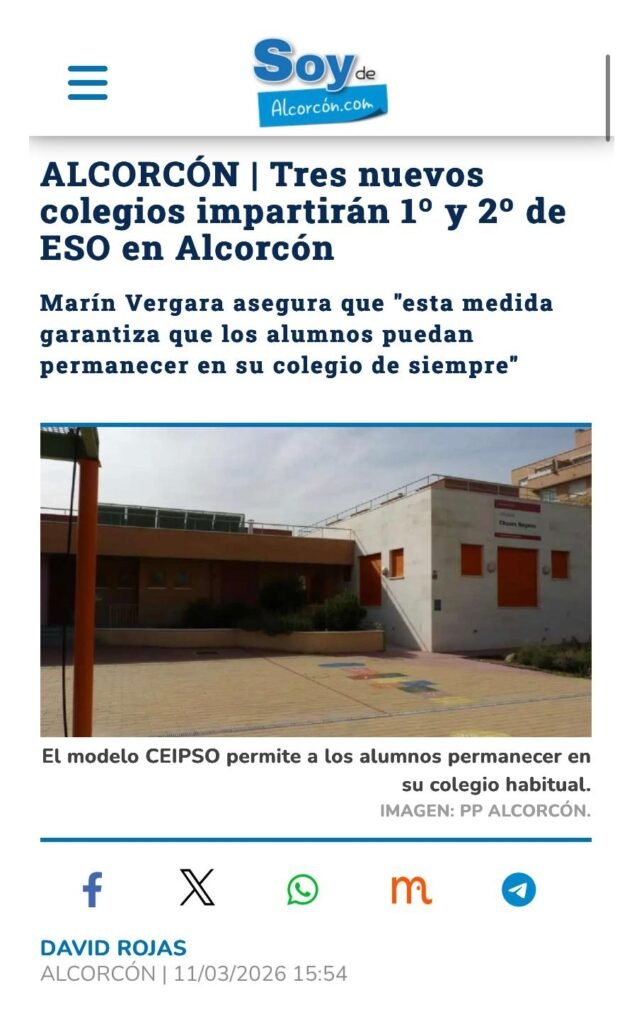 Aparicion en medios: Soy De Madrid – 11 Marzo 2026