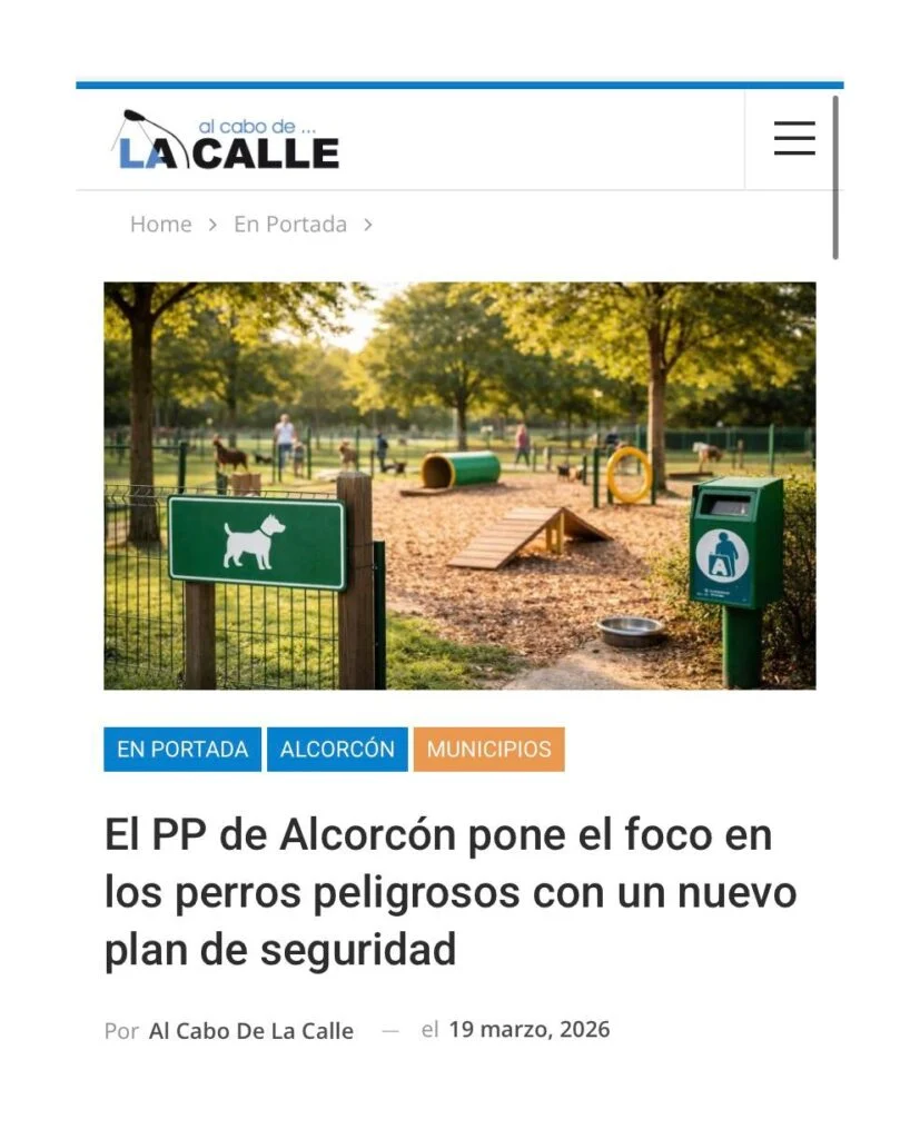 El PP de Alcorcón pone el foco en los perros peligrosos con un nuevo plan de seguridad