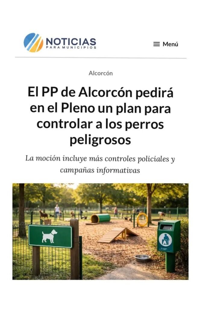El PP de Alcorcón pedirá en el pleno un plan para controlar a los perros peligrosos