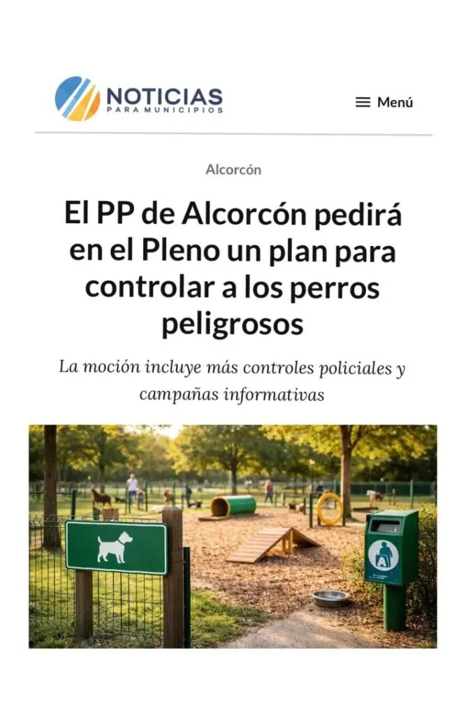 El PP de Alcorcón pedirá en el pleno un plan para controlar a los perros peligrosos