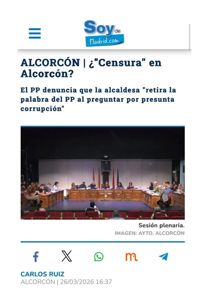 Aparicion en medios: Soy De Madrid – 26 Marzo 2026