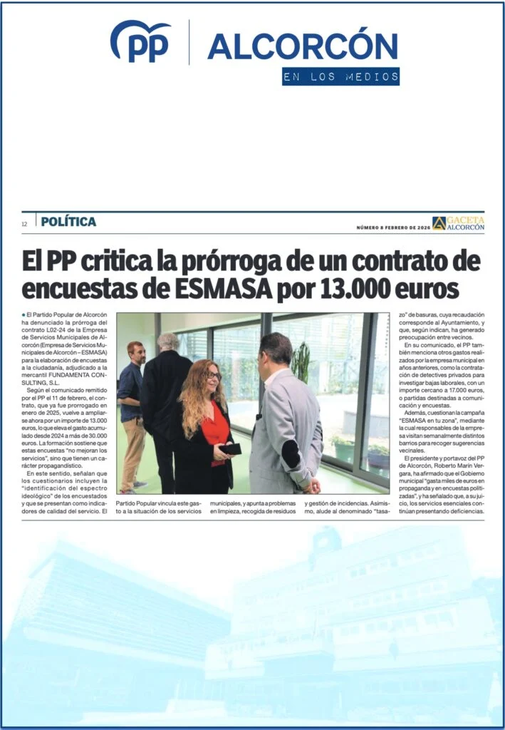 Aparicion en medios: La Gaceta de Alcorcón – Febrero 2026